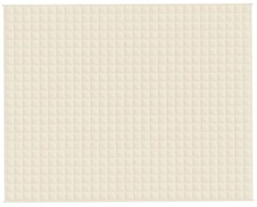 Manta pesada 15 kg 235x290 cm tecido creme-claro