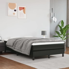 347762 vidaXL Colchão de molas ensacadas 120x200x20 cm couro artificial preto