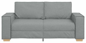 Sofá de 2 lugares cinza claro 140 cm Tecido