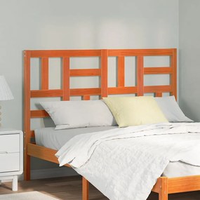 vidaXL Cabeceira de Cama com cabeceira Castanho-mel 145.5 x 4 x 104 cm