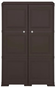 Armário de plástico 79x43x125 cm design de madeira castanho