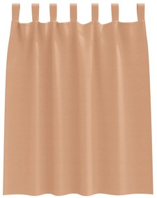 Cortinas opacas 2 pcs Castanho-claro 140 x 140 cm Poliéster