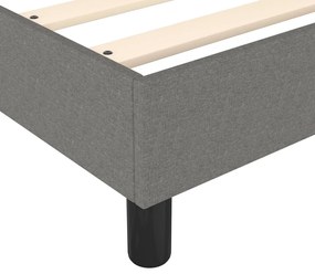 Cama com molas/colchão 90x200 cm tecido cinzento-escuro