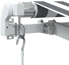 Toldo retrátil manual 500x350 cm antracite e branco