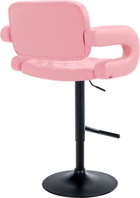 Banco de bar Dublin de couro sintético Rosa