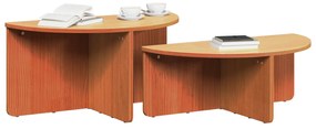 Mesa de centro 2 pcs Castanho-mel 79 x 39.5 x 40 cm