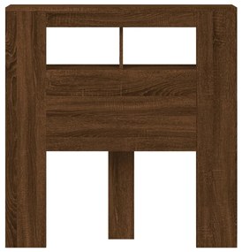 Cabeceira c/ LEDs 100x18,5x103,5 cm carvalho castanho