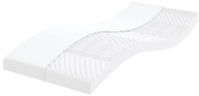 Colchão de espuma 90x210 cm 7 zonas dureza 20 ILD branco