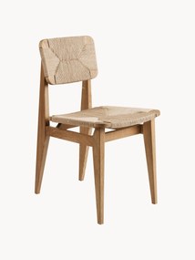 Oak Wood Chair C-chair with Woven Seat Surface