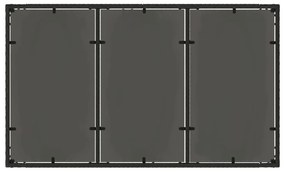 Mesa de jardim com tampo de vidro 150x90x75 cm vime PE preto