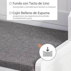 HOMCOM Cabide Sapateira com banco 4 ganchos 2 compartimentos abertos 2 gavetas removíveis e prateleira inferior moderna para corredor entrada 87x42x172 cm Branco