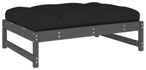 Apoio de pés para jardim 120x80 cm pinho maciço cinzento