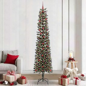 vidaXL Árvore de Natal Artificial Verde 240 cm PVC, Plástico e Aço