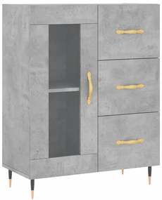 Armário alto 69,5x34x180 cm derivados de madeira cinza cimento