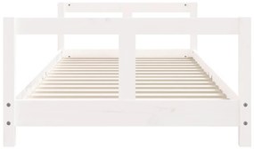 Estrutura de cama infantil 80x200 cm pinho maciço branco