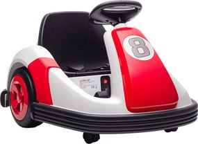 AIYAPLAY Carro bate-bate infantil 6V, rotação a 360°, carro de choque elétrico infantil com duplo motor, música e buzina | Aosom Portugal