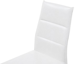 Conjunto de 2 cadeiras em pele sintética branca ROCKFORD Beliani
