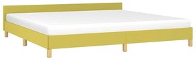 Estrutura de cama sem colchão 200x200 cm tecido verde