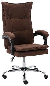 vidaXL Cadeira de escritório tecido castanho