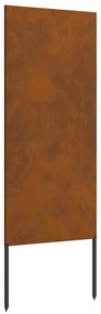 vidaXL Tela de Privacidade para Jardim Ferro Enferrujado 50 x 140 cm