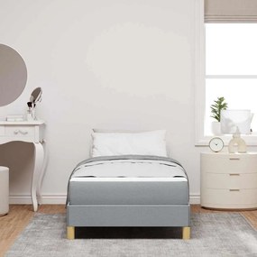 Cama Box Outros Cinzento-claro 90 x 190 cm tecido