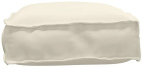 Almofada de Palete para Assento Creme 60x40x8 cm Tecido Oxford