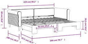 Sofá-cama com gavetão 90x200 cm veludo verde-escuro