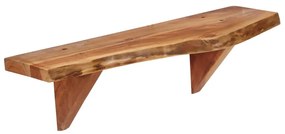 Prateleiras de parede 2 pcs 60x20x18cm madeira de acácia maciça