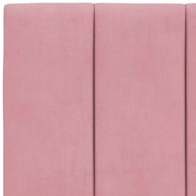 Almofadão de cabeceira 100 cm veludo rosa