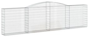 Cestos gabião arqueados 7pcs 400x30x100/120cm ferro galvanizado