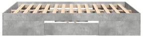 Estrutura de cama 120x190 cm derivados de madeira cinza cimento