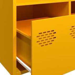 Aparador 101,5x39x73,5 cm aço laminado a frio amarelo mostarda