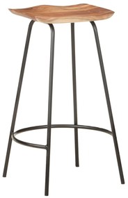 Bancos de bar 4 pcs madeira de acácia maciça