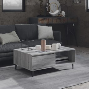 Mesa de centro 90x60x35 cm derivados de madeira cinzento sonoma