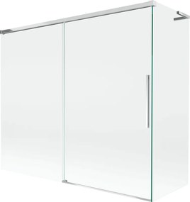 Mexen Rox L biombo de duche deslizante de 2 painéis 180 + 80 x 150 cm, transparente, cromado - 8C9L-180-080-01-00