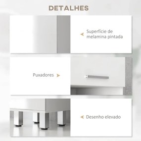 Armário Alto Damise de Casa de Banho de 180cm - Branco - Design Modern