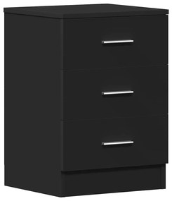 Mesas de cabeceira 2 pcs derivados de madeira preto