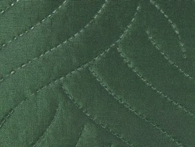 Colcha com relevo e duas almofadas verdes 220 x 240 cm BABAK Beliani