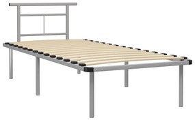 Estrutura de cama 90x200 cm metal cinzento