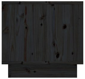 Mesas de cabeceira 2 pcs 35x34x32 cm pinho maciço preto