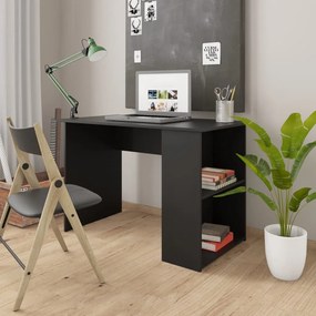 vidaXL Secretária 110x60x73 cm contraplacado preto