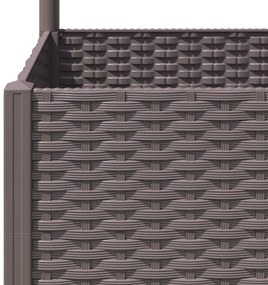 Vaso/floreira jardim c/ treliça 120x40x136 cm PP castanho