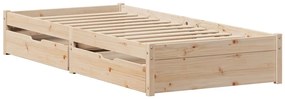 Cama sem colchão 75x190 cm madeira de pinho maciça