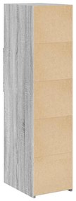 Armário alto 30x42,5x124 cm derivados de madeira cinza sonoma