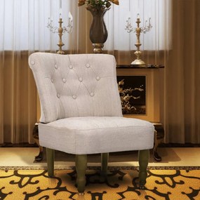 240286 vidaXL Cadeira francesa tecido creme