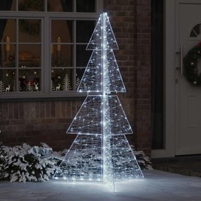 vidaXL Árvore de Natal com 240 LEDs Branco Frio 180 cm Acrílo
