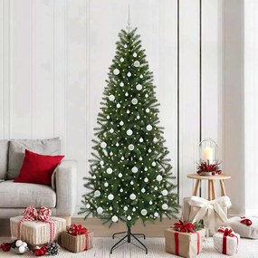 vidaXL Árvore de Natal Artificial com 300 LEDs Verde 210 cm PE e PVC