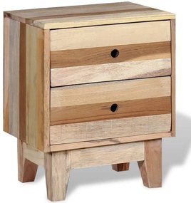 Mesa de cabeceira em madeira reciclada maciça