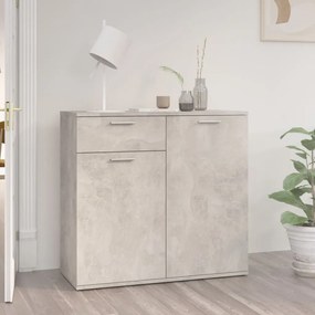 vidaXL Aparador 80x36x75 cm derivados de madeira cinzento cimento