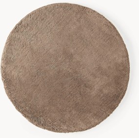 Tapete felpudo redondo de pelo comprido Leighton